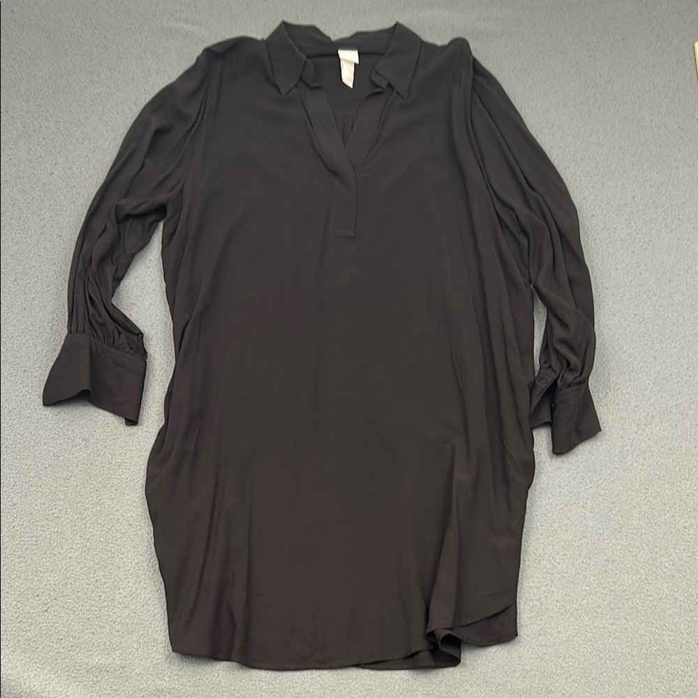 Elegant Black Tunic Top | H&M | Women’s Size M | 100% Viscose